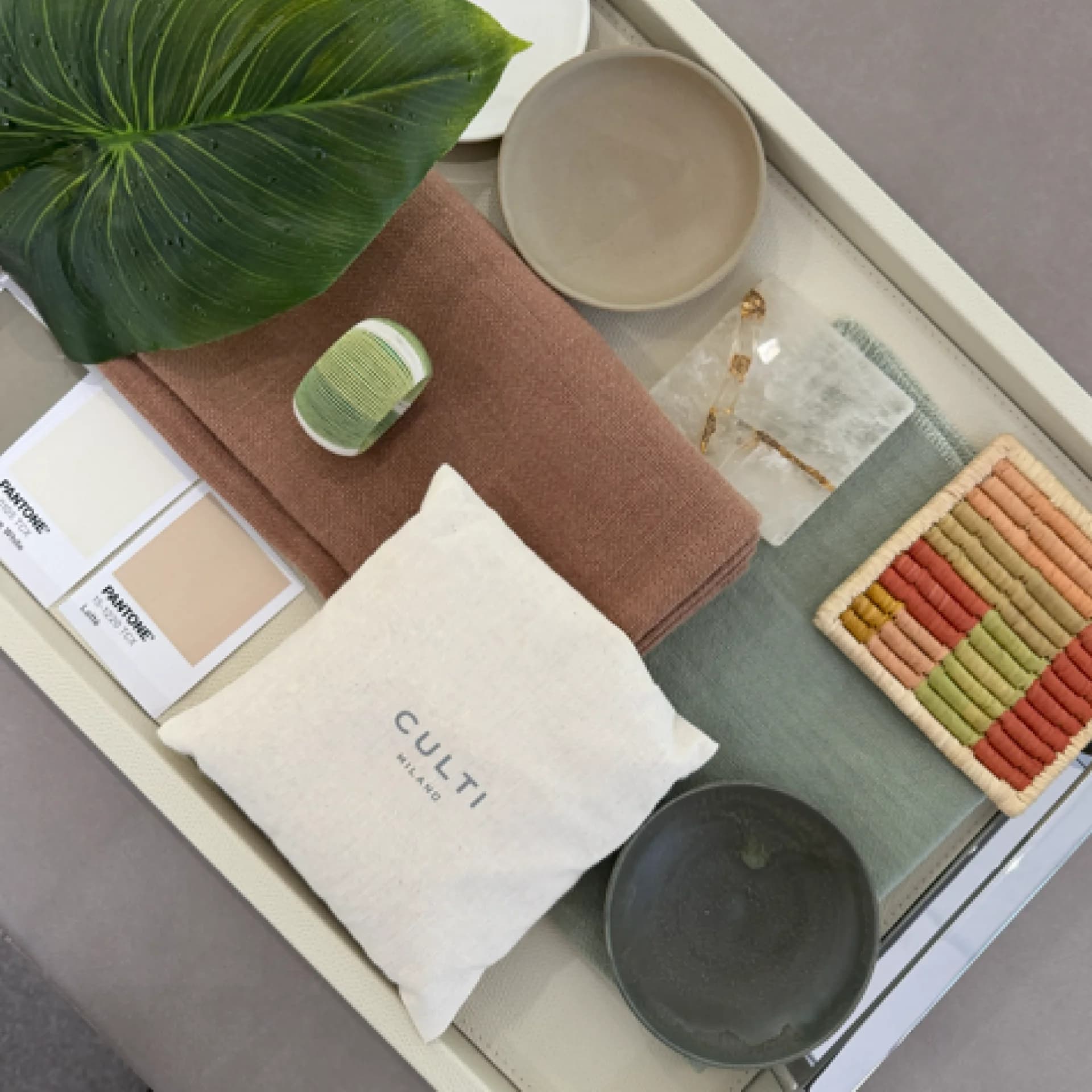Greens, Terracottas and Neutrals layered together in our Manchester Showroom
