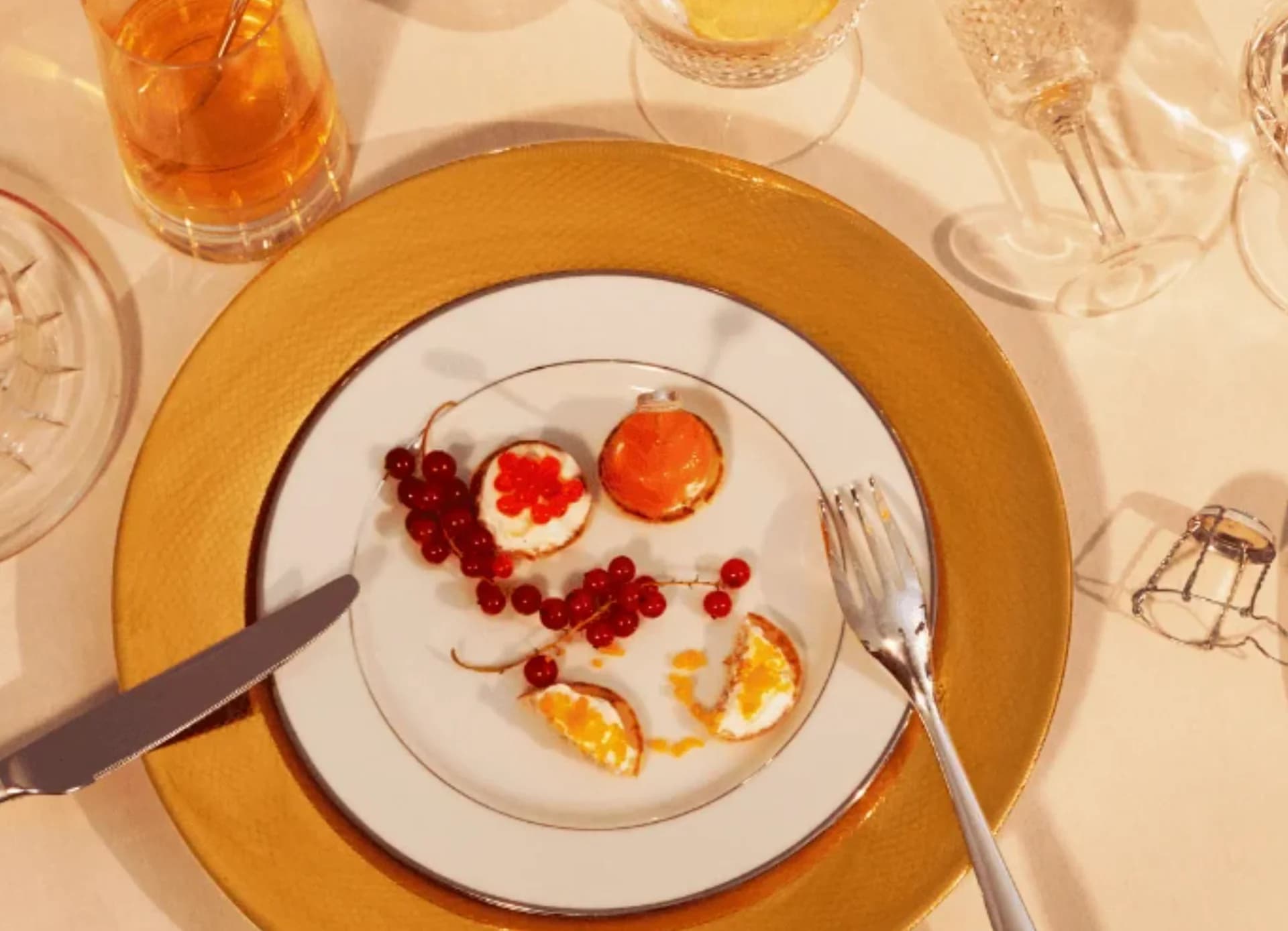 Sterling silver and gold gilded cutlery placeholder