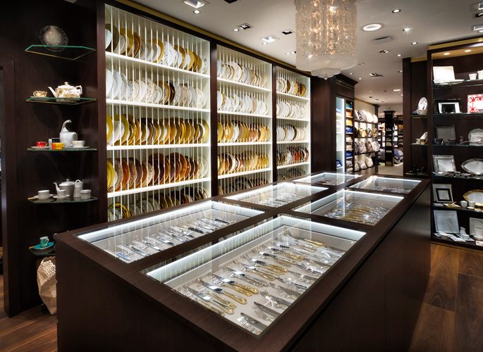 Glancy Fawcett's showroom, a room filled with cutlery and flatware room