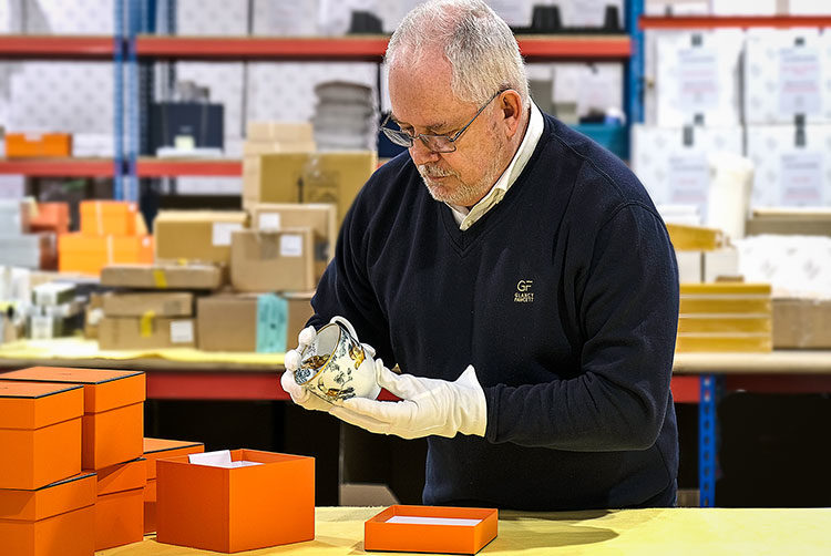 Our Glancy Fawcett Logistics team quality checking our luxury product