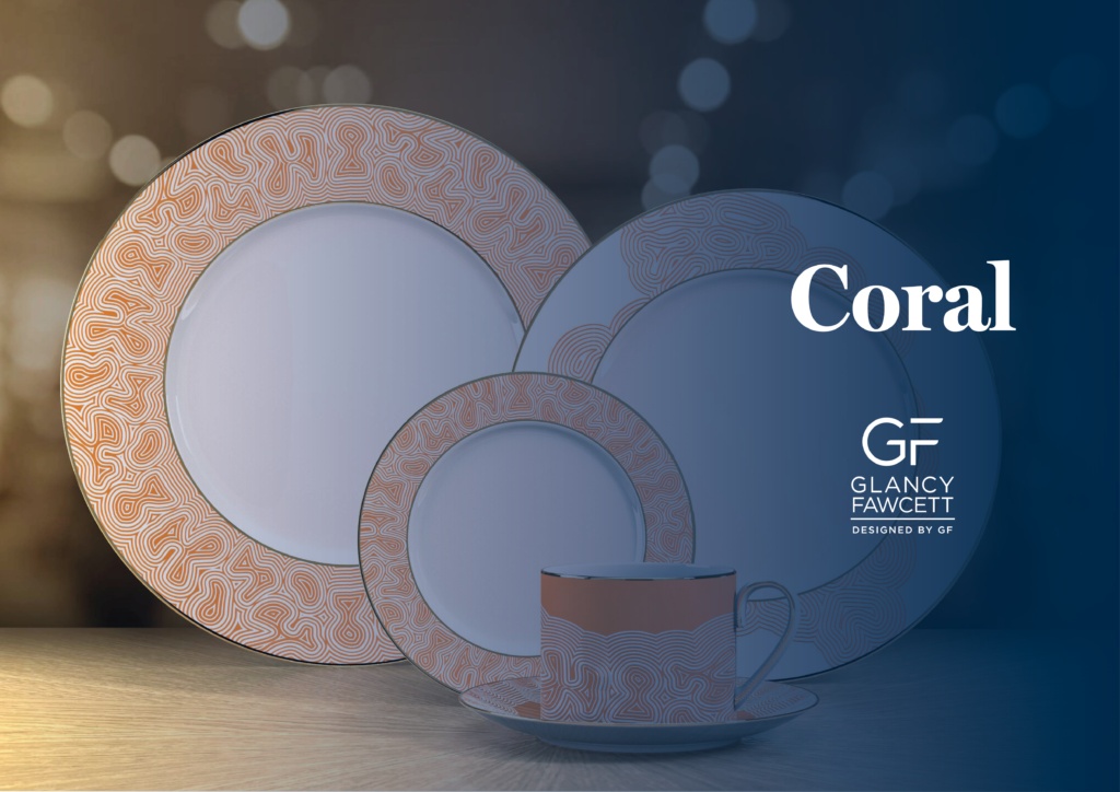 Introducing Coral by Glancy Fawcett - luxury tableware for superyachts, private jets and residences